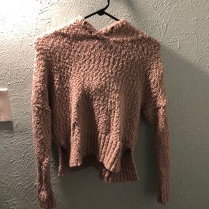 Pink fuzzy sweater